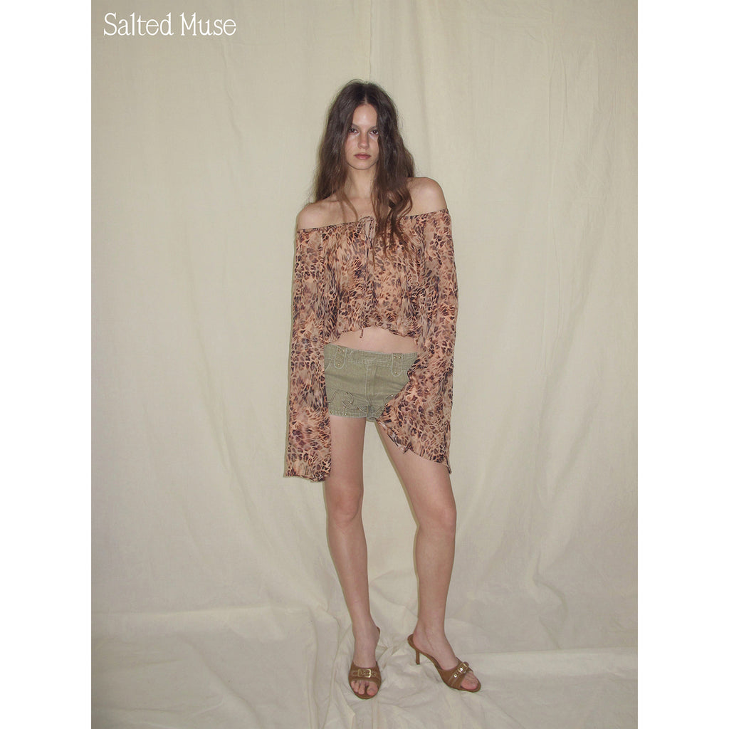 【SaltedMuse】Leopard print top