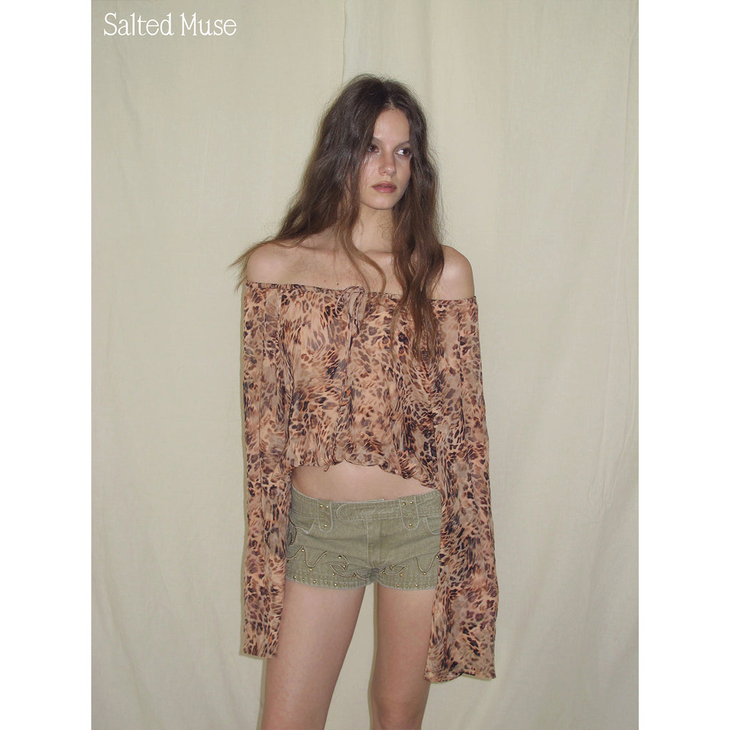 【SaltedMuse】Riveted Low Waist Shorts