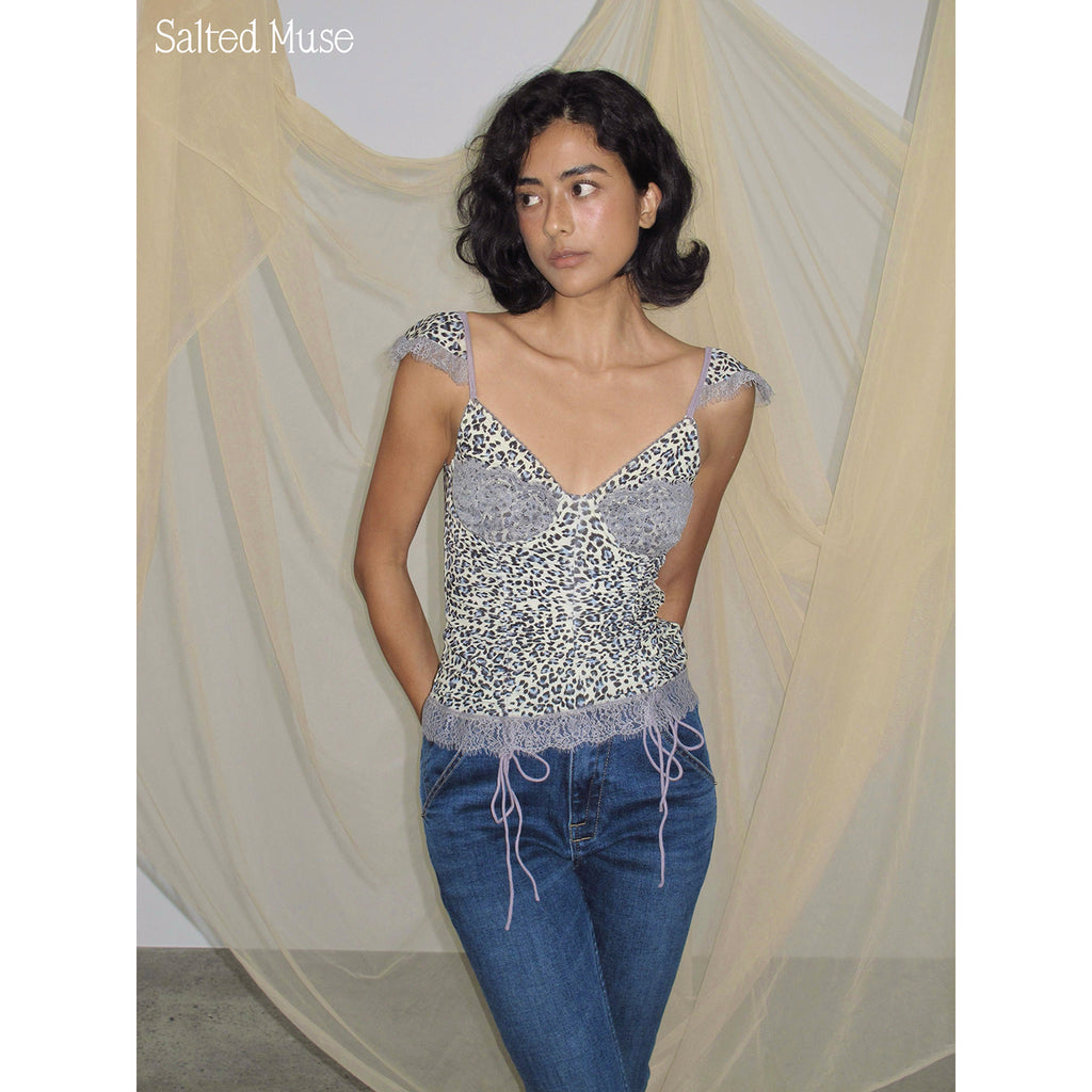 【SaltedMuse】French Lace-spliced camisole