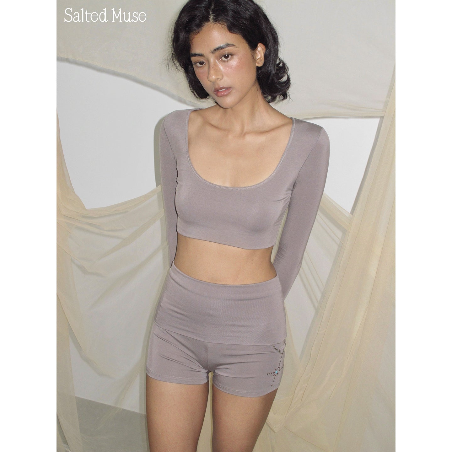 【SaltedMuse】French knitted top