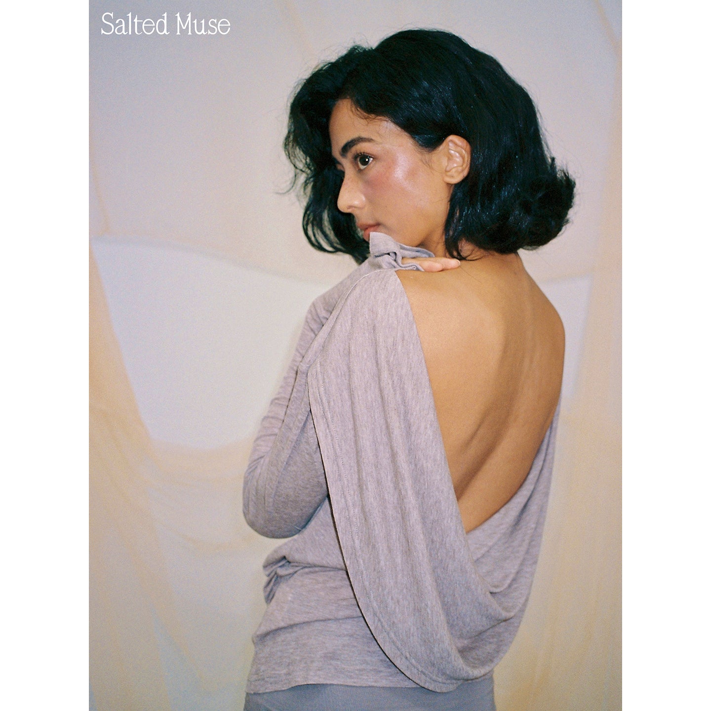 【SaltedMuse】French Two-piece watered sleeve blouse