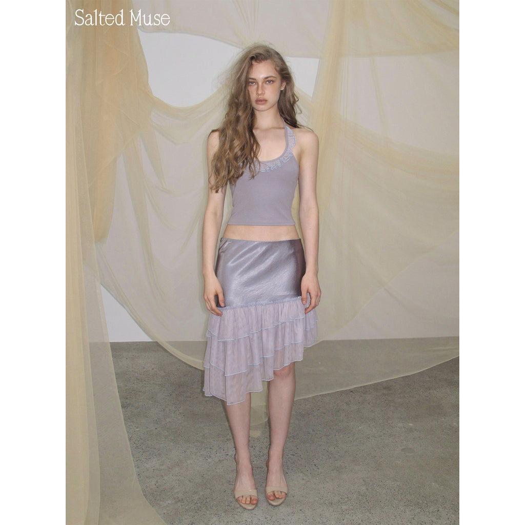 【SaltedMuse】French halter strap top