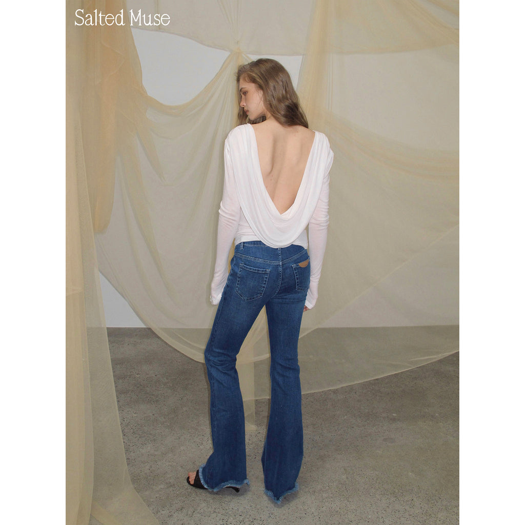 【SaltedMuse】French Two-piece watered sleeve blouse
