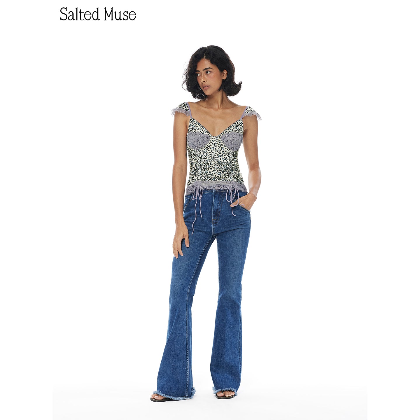 【SaltedMuse】French Lace-spliced camisole