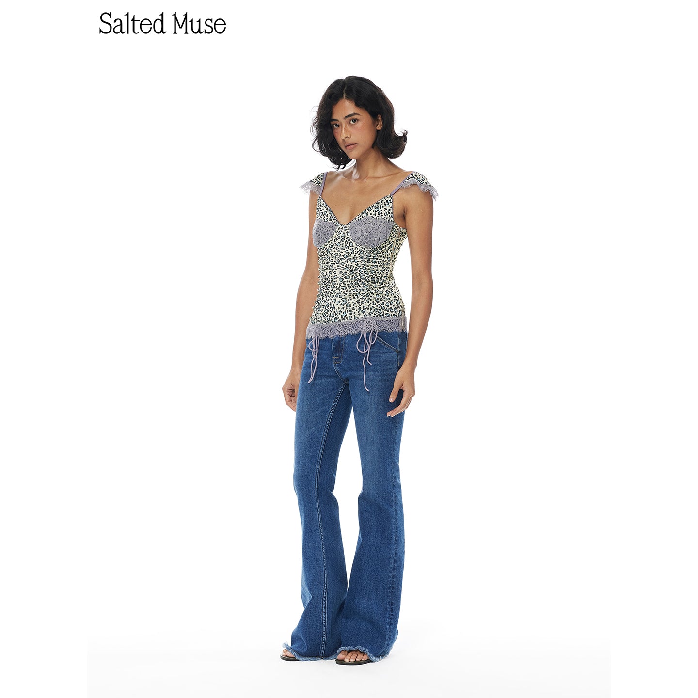 【SaltedMuse】French Lace-spliced camisole