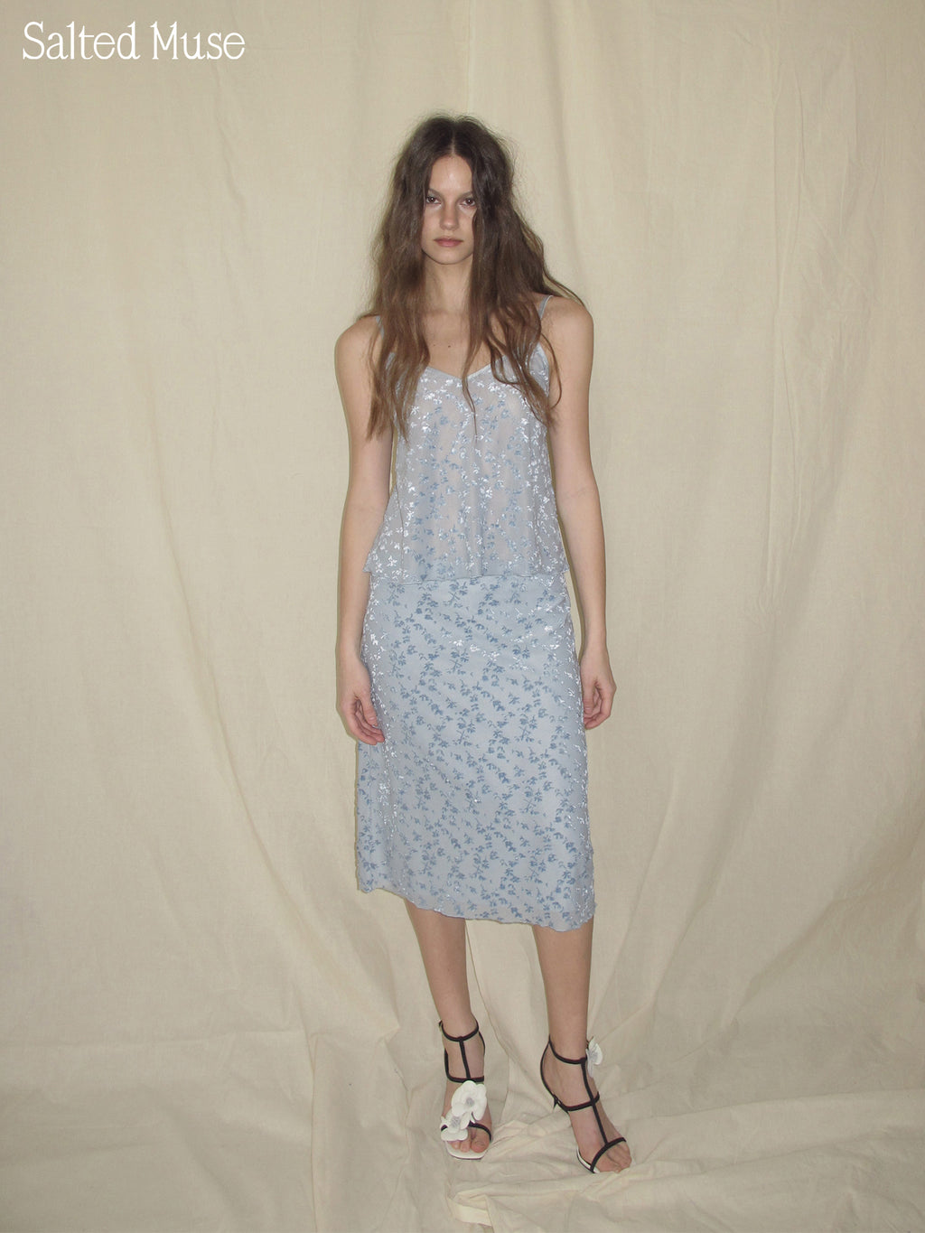 【SaltedMuse】Jacquard v-neck suspenders