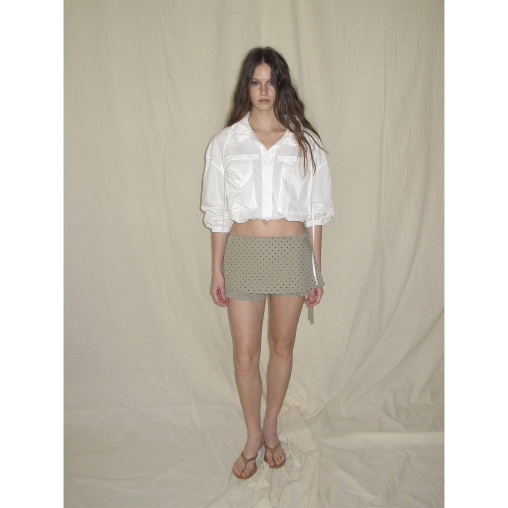 【SaltedMuse】Large Pocket Drawstring Shirt