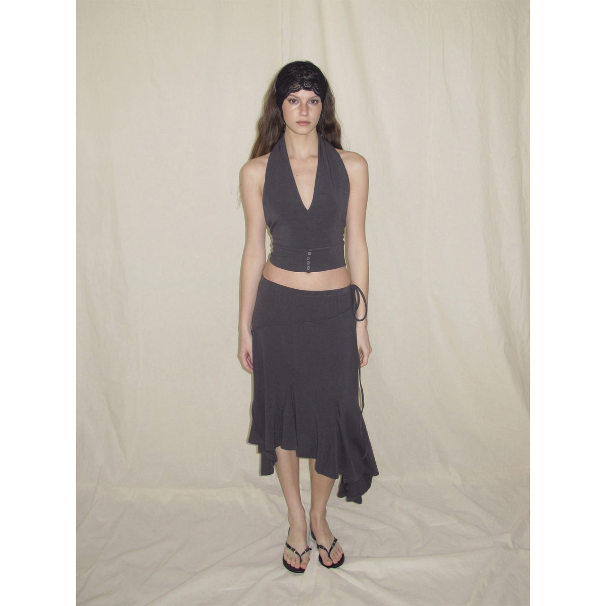 【SaltedMuse】Deep v-neck knitwear