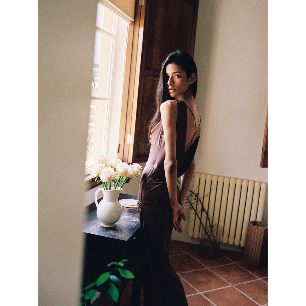 THE GISELLE DRESS丨BROWN