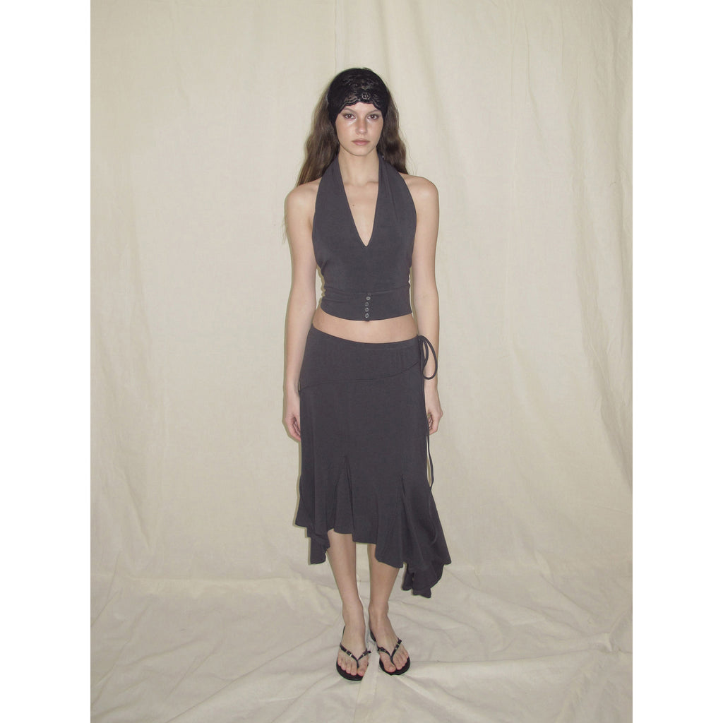 【SaltedMuse】Asymmetrical Midi Skirt