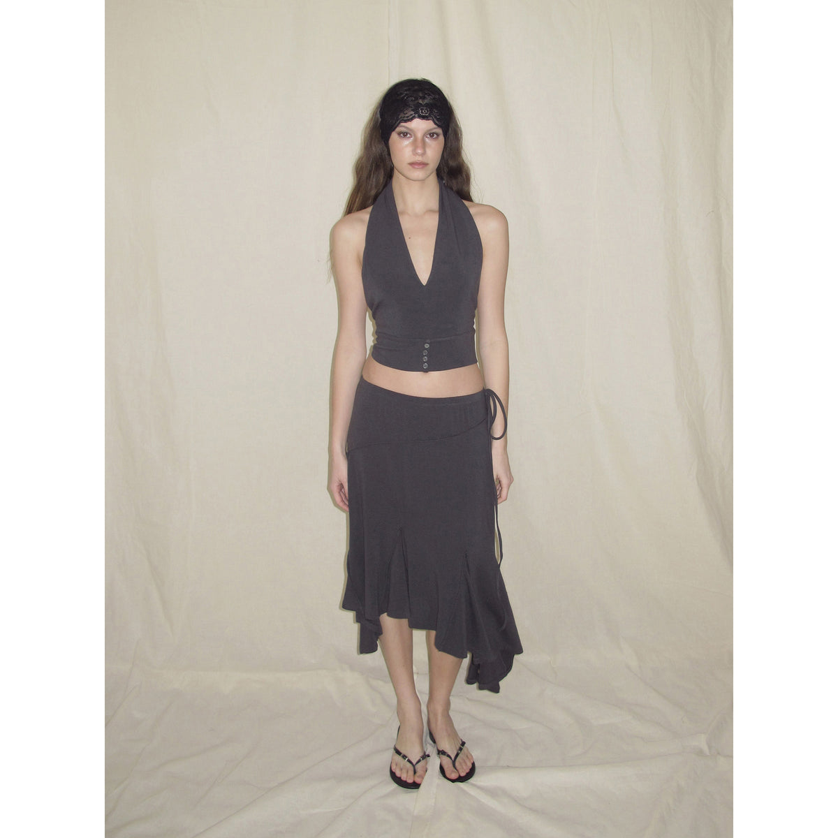 【SaltedMuse】Asymmetrical Midi Skirt
