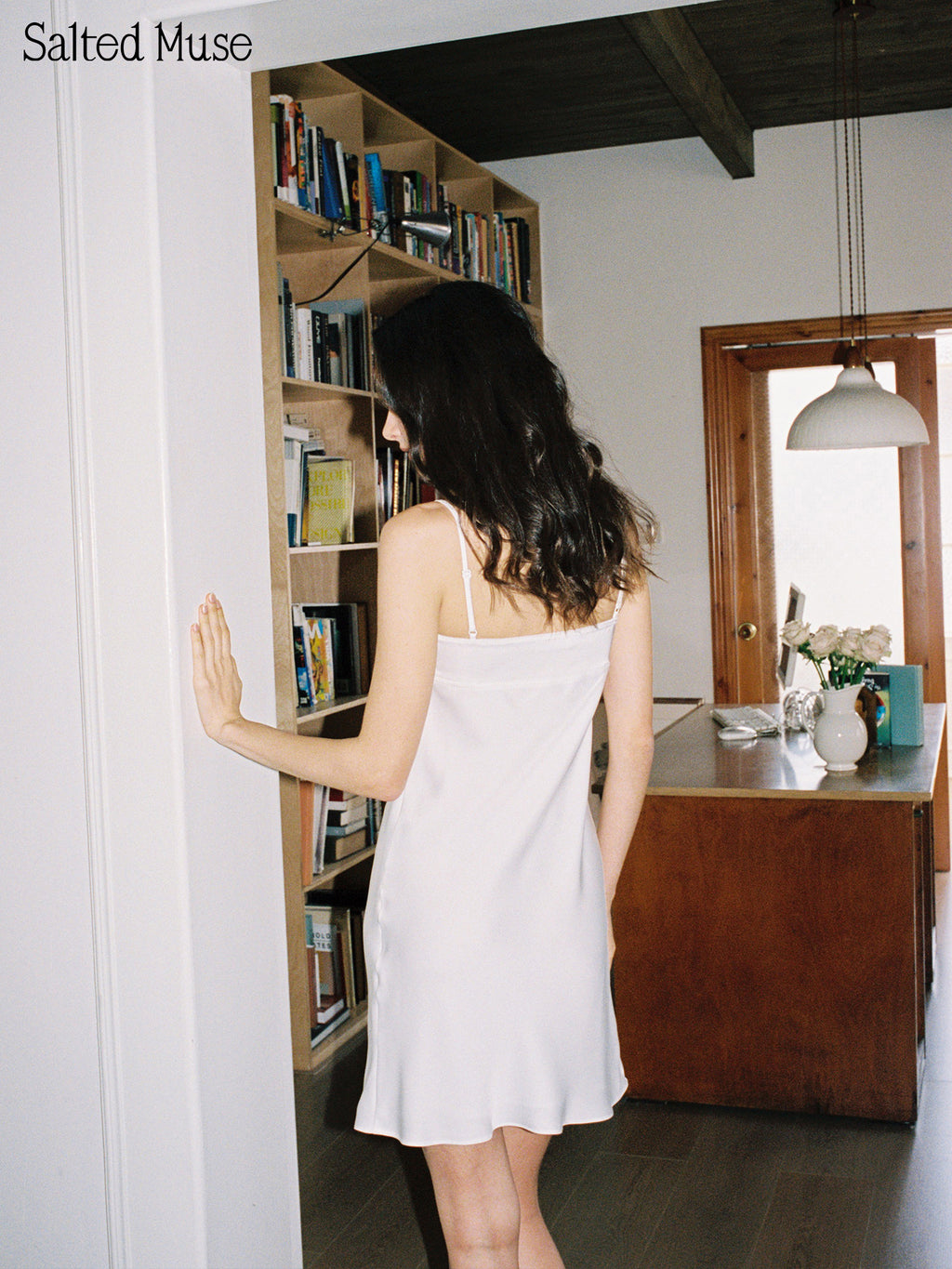 【SaltedMuse】French Stitched Draped Cami Dress