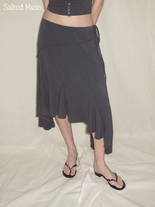 【SaltedMuse】Asymmetrical Midi Skirt