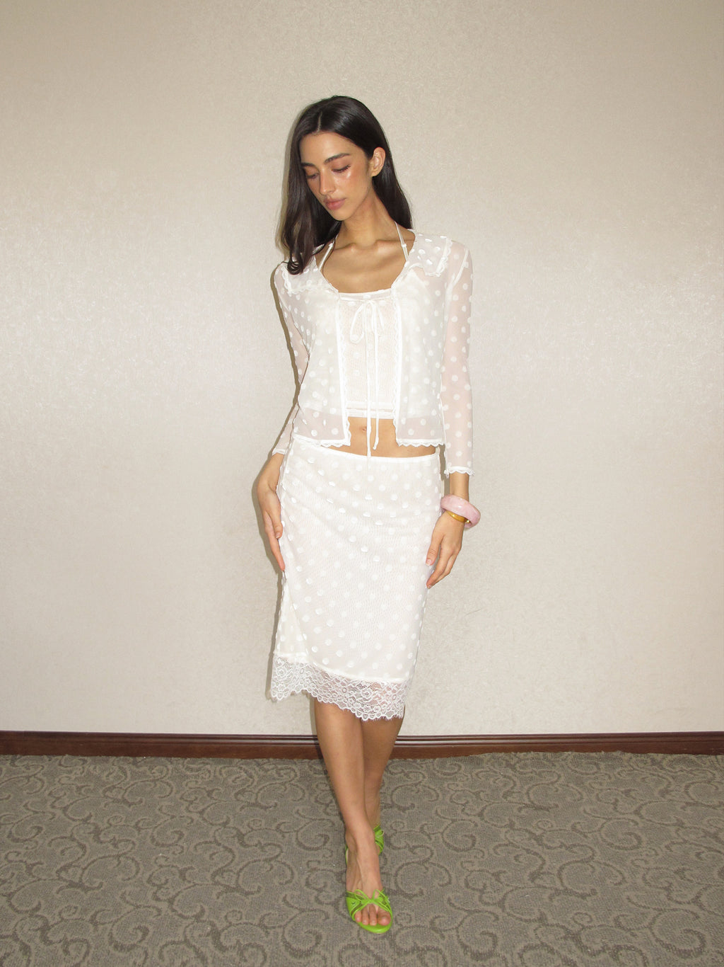 THE DELPHINE CARDIGAN 丨 WHITE