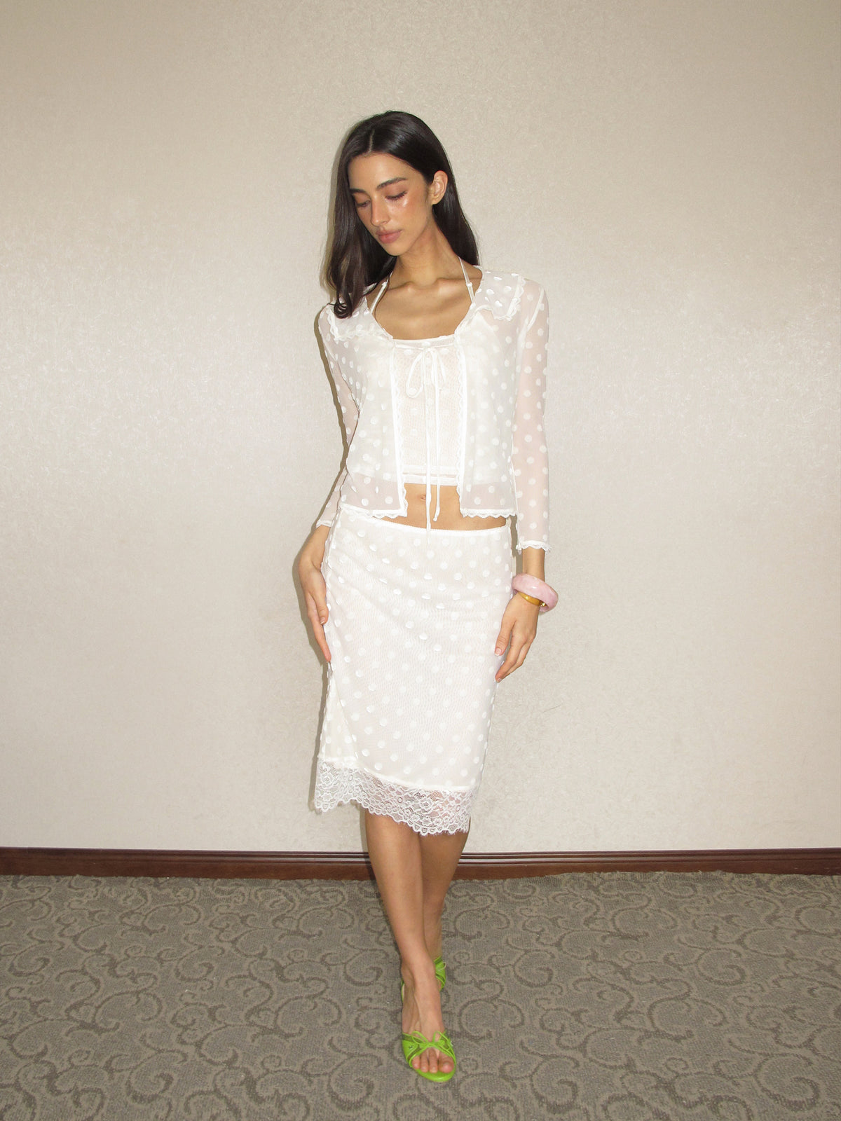 THE DELPHINE CARDIGAN 丨 WHITE