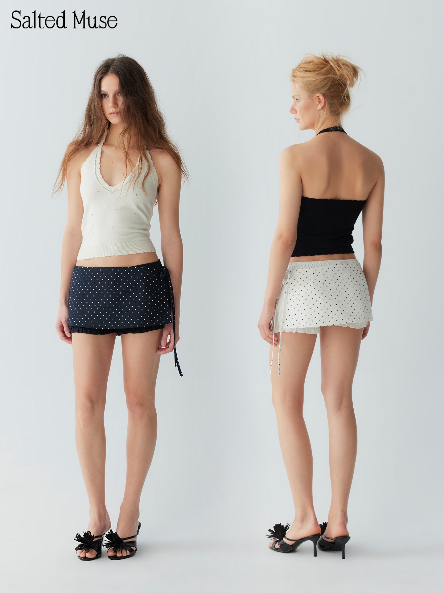【SaltedMuse】Knitted vest with hanging neck