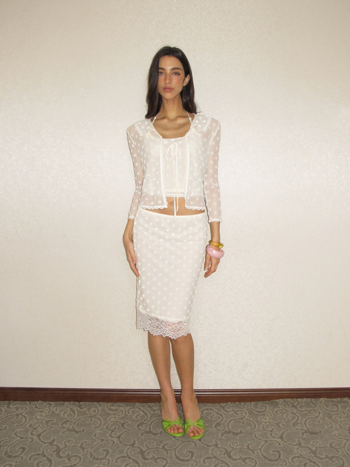 THE CAPUINE SKIRT 丨 WHITE