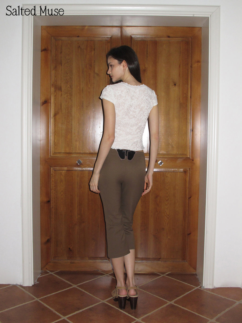 【SaltedMuse】Lace Square-Neck Top